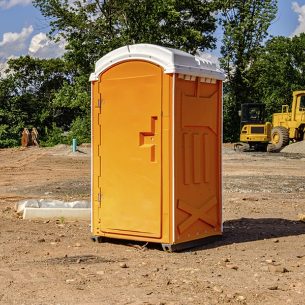 how do you dispose of waste after the portable restrooms have been emptied in Oliveburg